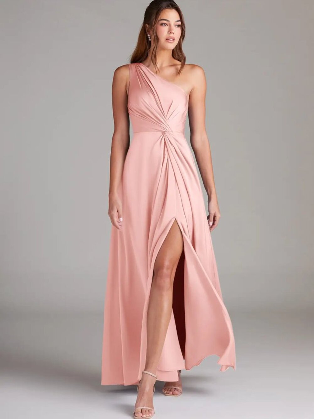 Azazie Brooke Dress in Powder Pink